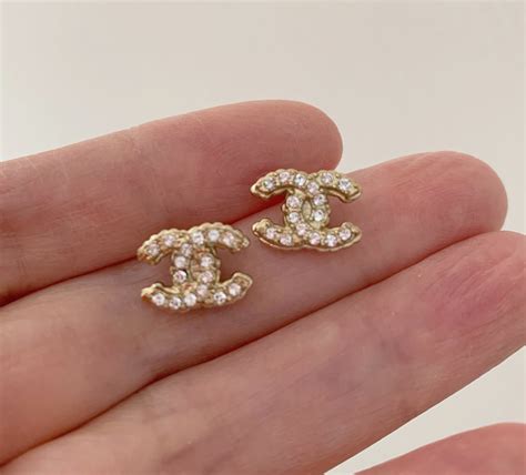 authentic Chanel stud earrings